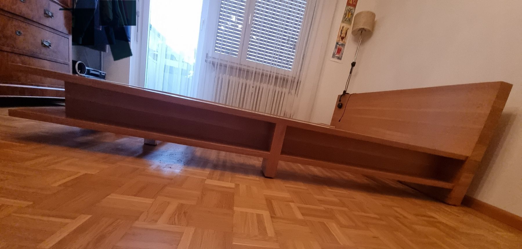 Articoli in legno: massiv Eiche Holz 140x200 Bett mit Lehne – Usato da Basel venduto da Efe72 3