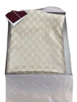 GUCCI scarf beige monogram logo with box new with tag