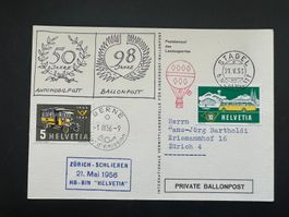 Ballonkarte 1956 Erstag  Stadel  (G1116)