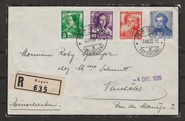1935 : Pro Juventute Serie auf Brief