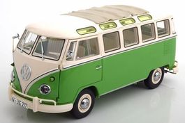 VW T1b Samba Bus 1960-1963 hellgrün / weiss  1:18 von Schuco