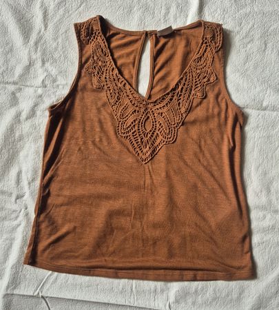Jacqueline de Yong Top, Grösse M, Rostbraun, Neuwertig
