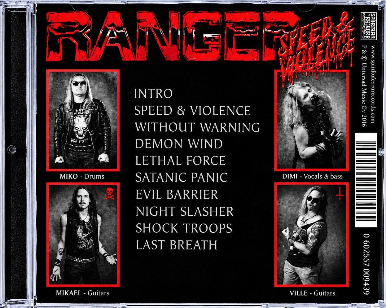 CDs: CD Ranger "Speed & Violence", Nr. 422 – Neu (gemäss Beschreibung) aus Kottwil von Crazyrolf 1