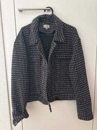 Manor Jacke schwarz weiss kariert Grösse L gebraucht