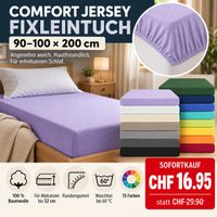 Comfort Jersey Fixleintuch 90-100x200 cm 15 Farben