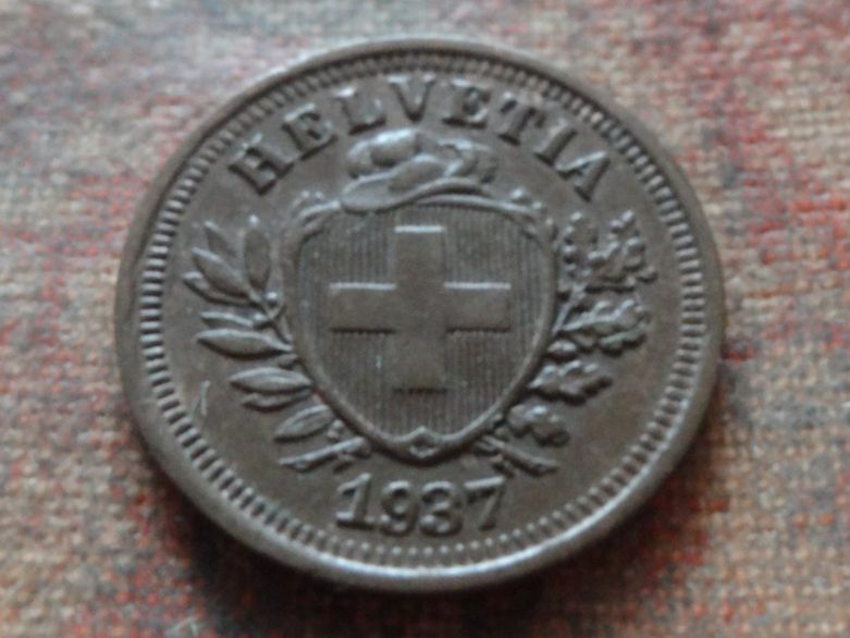 Tutti le monete: 1 Rp. 1937   (A) – Usato da Romanel-sur-Lausanne venduto da Swift13