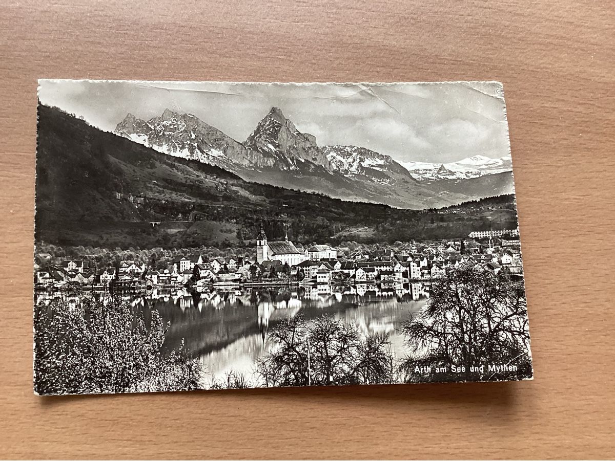 Cartoline postali: AK Arth am See mit Myten – Usato da Wassen UR venduto da SABDOM