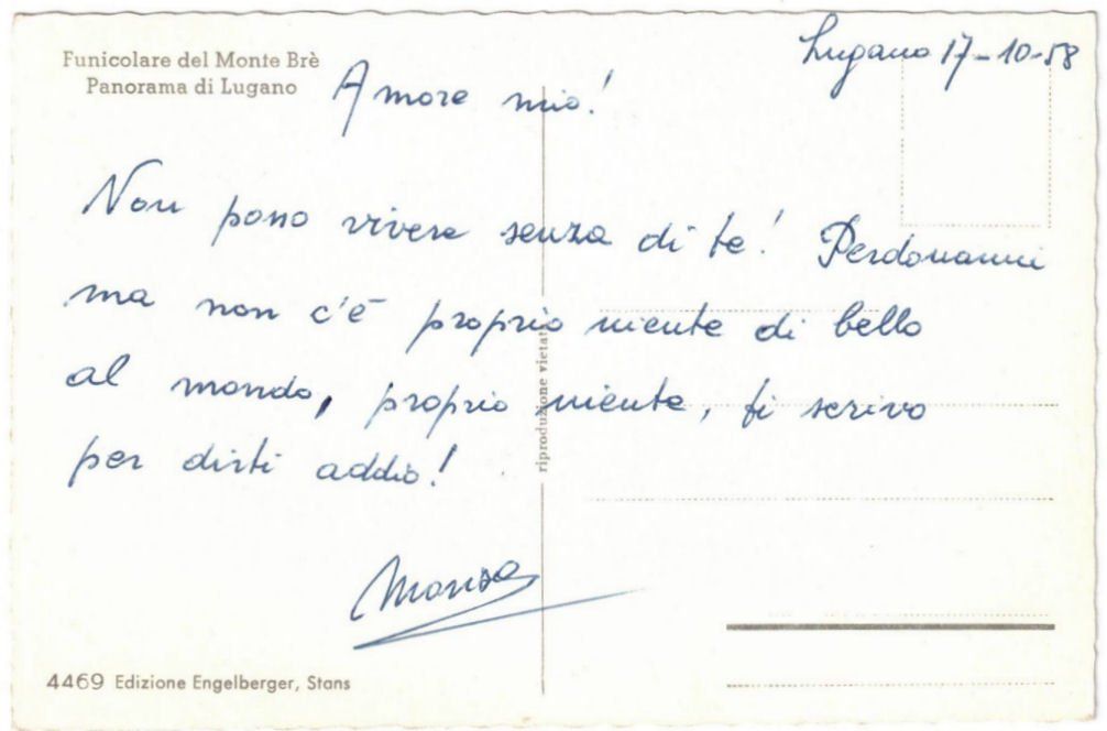 Cartoline postali: Lugano - Standseilbahn Monte Bré – Usato da Binningen venduto da Mountainrider 1
