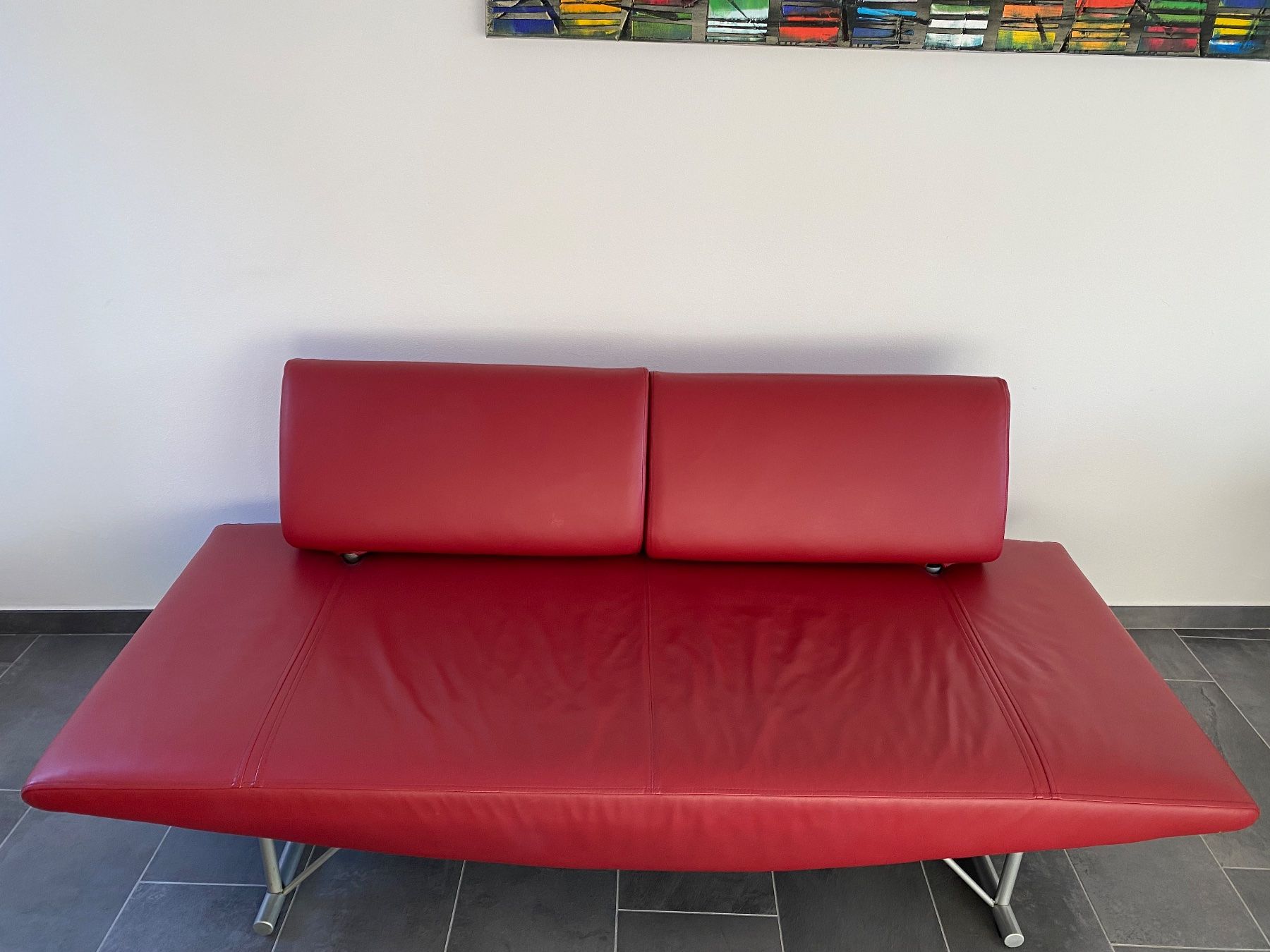 Divani: Rotes Ledersofa, Designerstück – Usato da Dübendorf venduto da koenigskind01