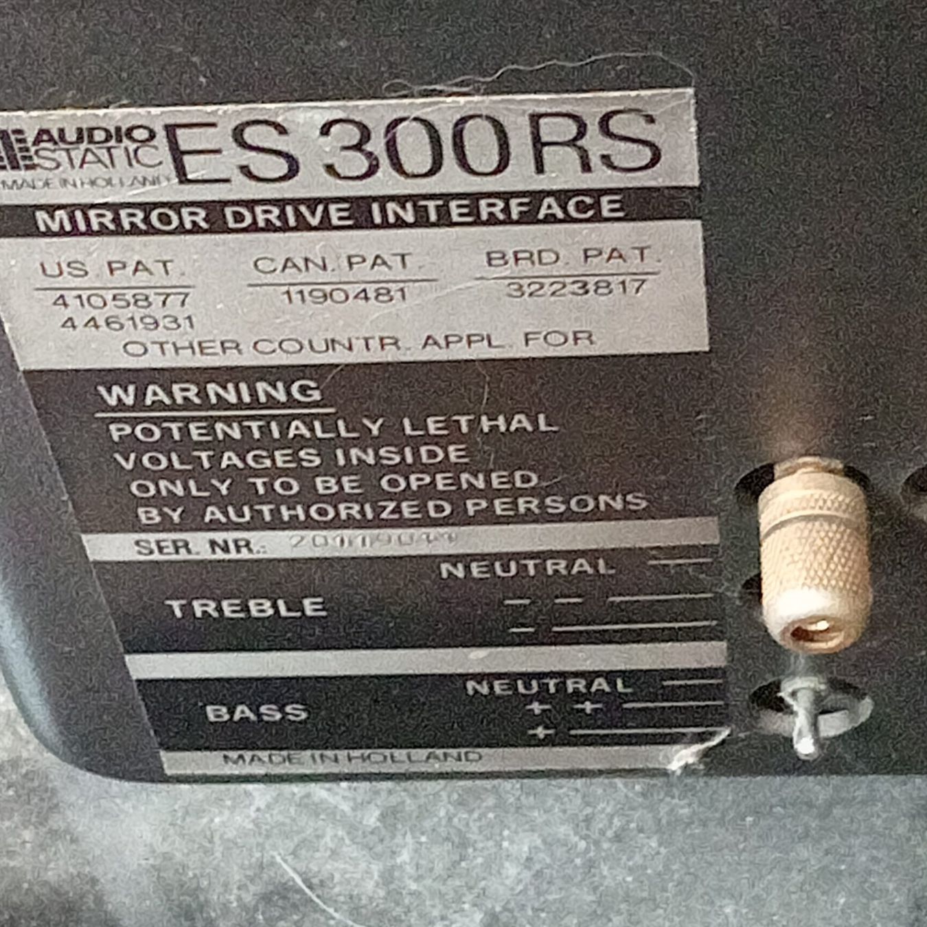 Casse acustiche: High End Speakers Audiostatic ES300 RS – Usato da St-Cergue venduto da per_6cx5 6