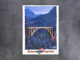Plakat «Arosa Express» Rhätische Bahn