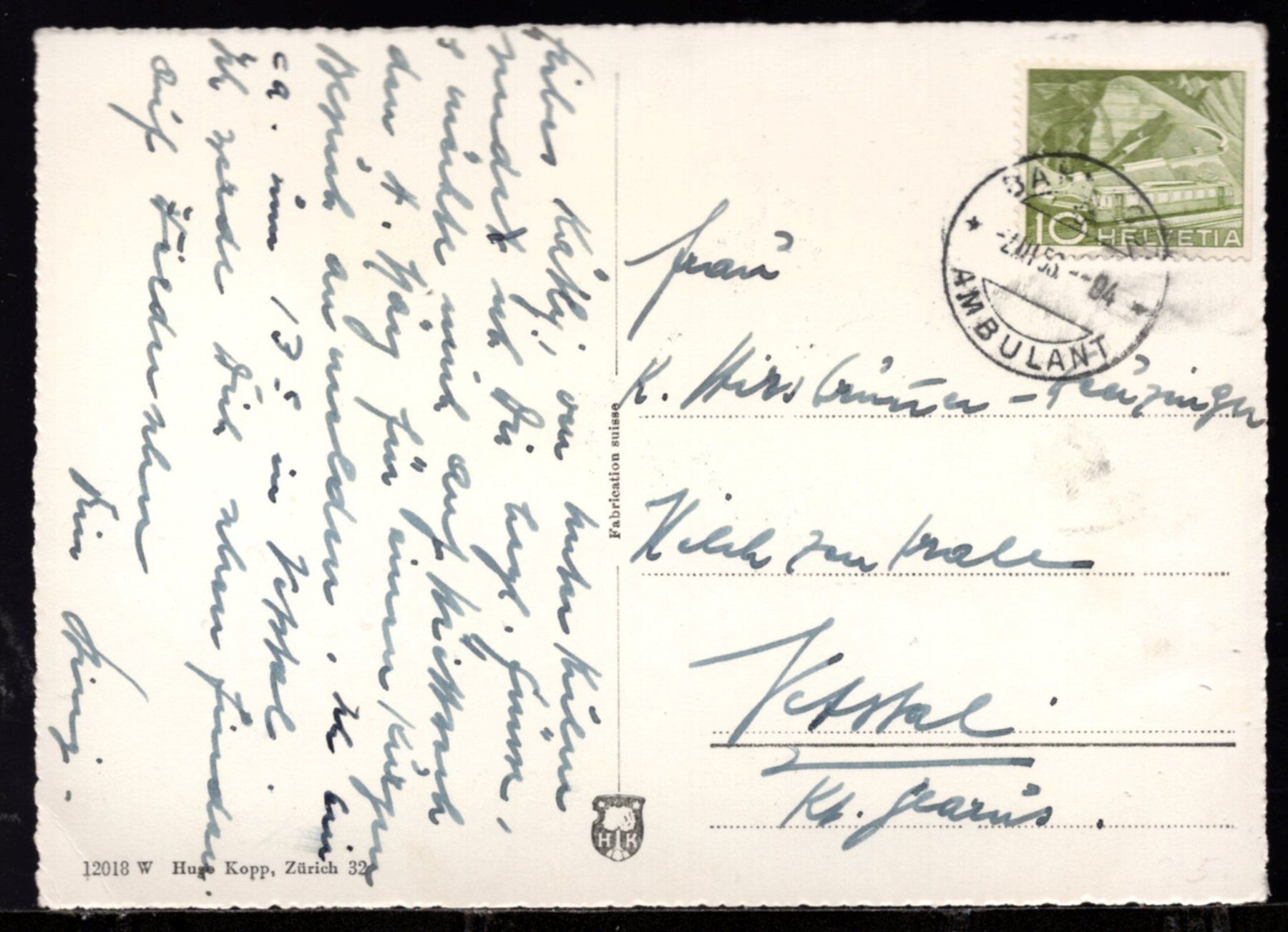 Cartoline postali: Unter - Kulm  Luftbild  1956 – Usato da Aarau venduto da kufi44 1