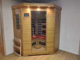 Infrarot-Ecksauna Holz (1-4 Personen)