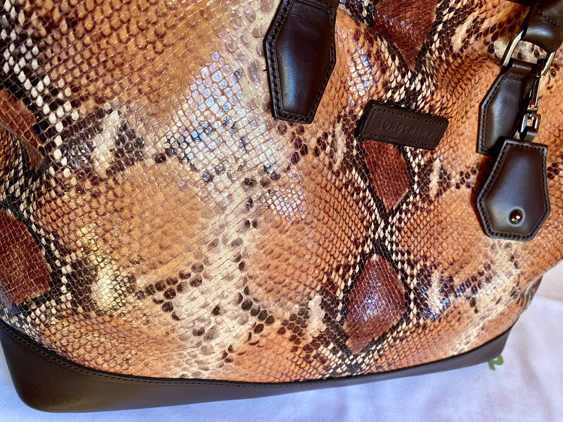 Longchamp Taschen für Damen: Sac Cabas Longchamp – Édition Spéciale Python – Gebraucht aus Bernex von euma1976 4