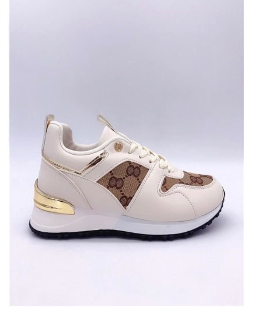 Scarpe da donna: Basket beige bord doré – Nuovo e nell'imballaggio originale da Petit-Lancy venduto da mina222