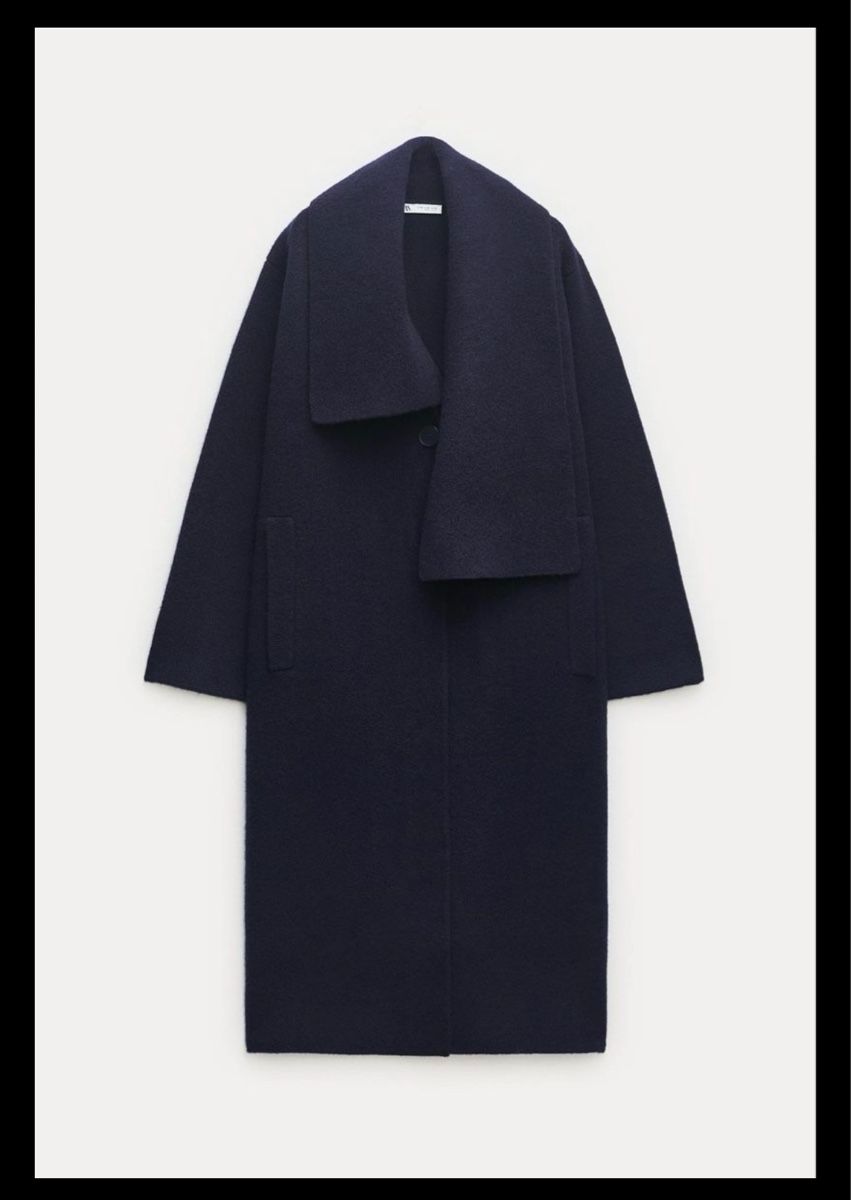 Zara Cappotti: 100% wool coat Zara S navy blue – Usato da Luzern venduto da raquel.m