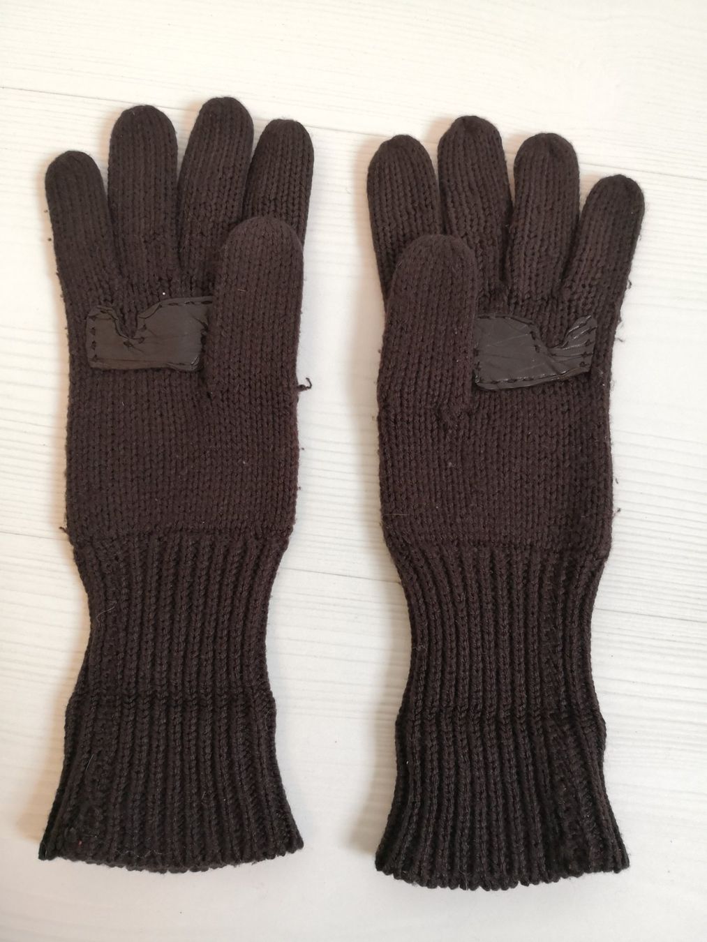 Guanti & manicotti: 🤩STRICK-HANDSCHUHE MIT LEDER BRAUN – Usato da Olten venduto da Naja-Twins-Twins 3