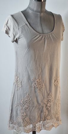 S 36 STREET ONE Sommerkleid Tunikakleid Viskose & Spitze