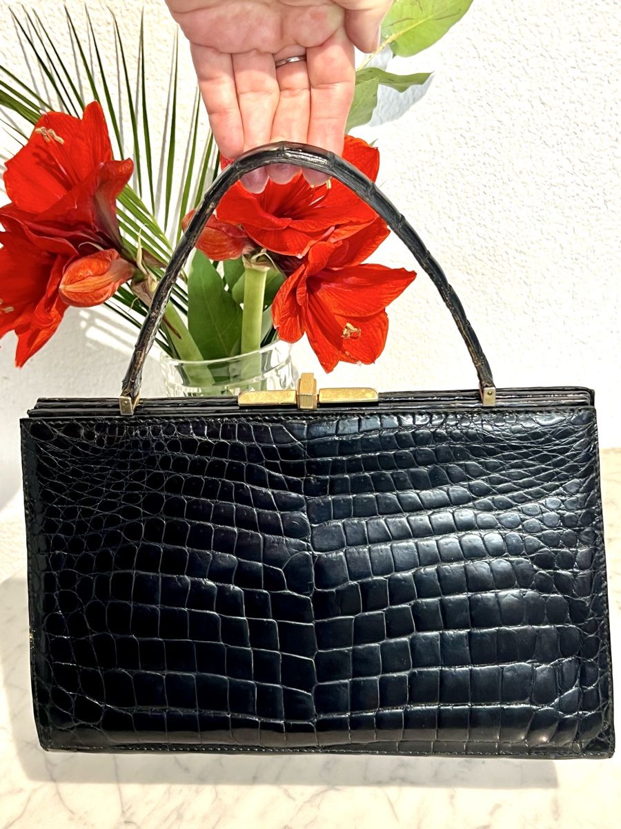 Sacs femmes: Croco Leather Handbag – D'occasion à Rüschlikon par topswissvintage 7