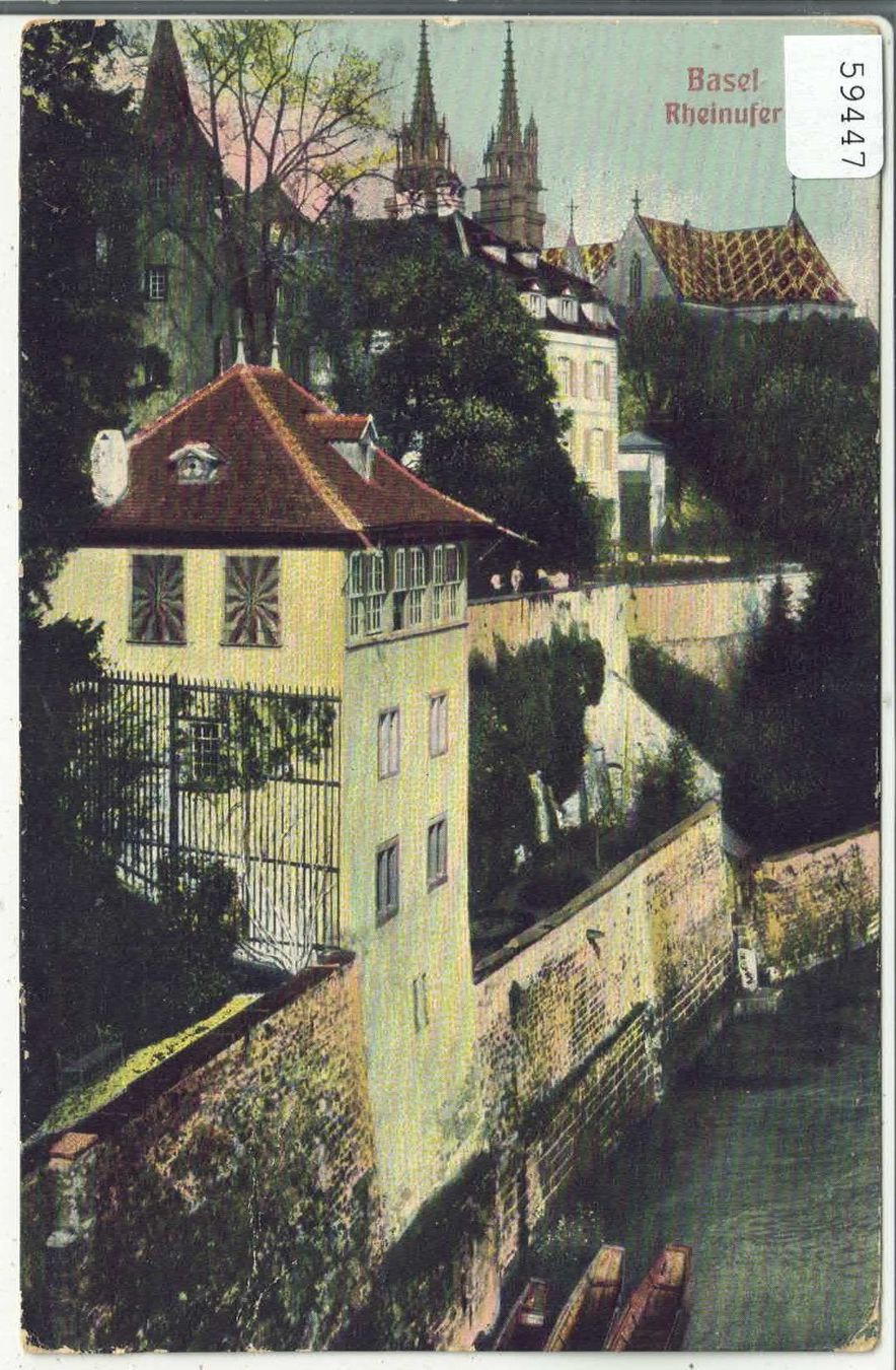 Cartes postales: Basel - Rheinufer - coloriert – D'occasion à Ettingen par Kartenplanet