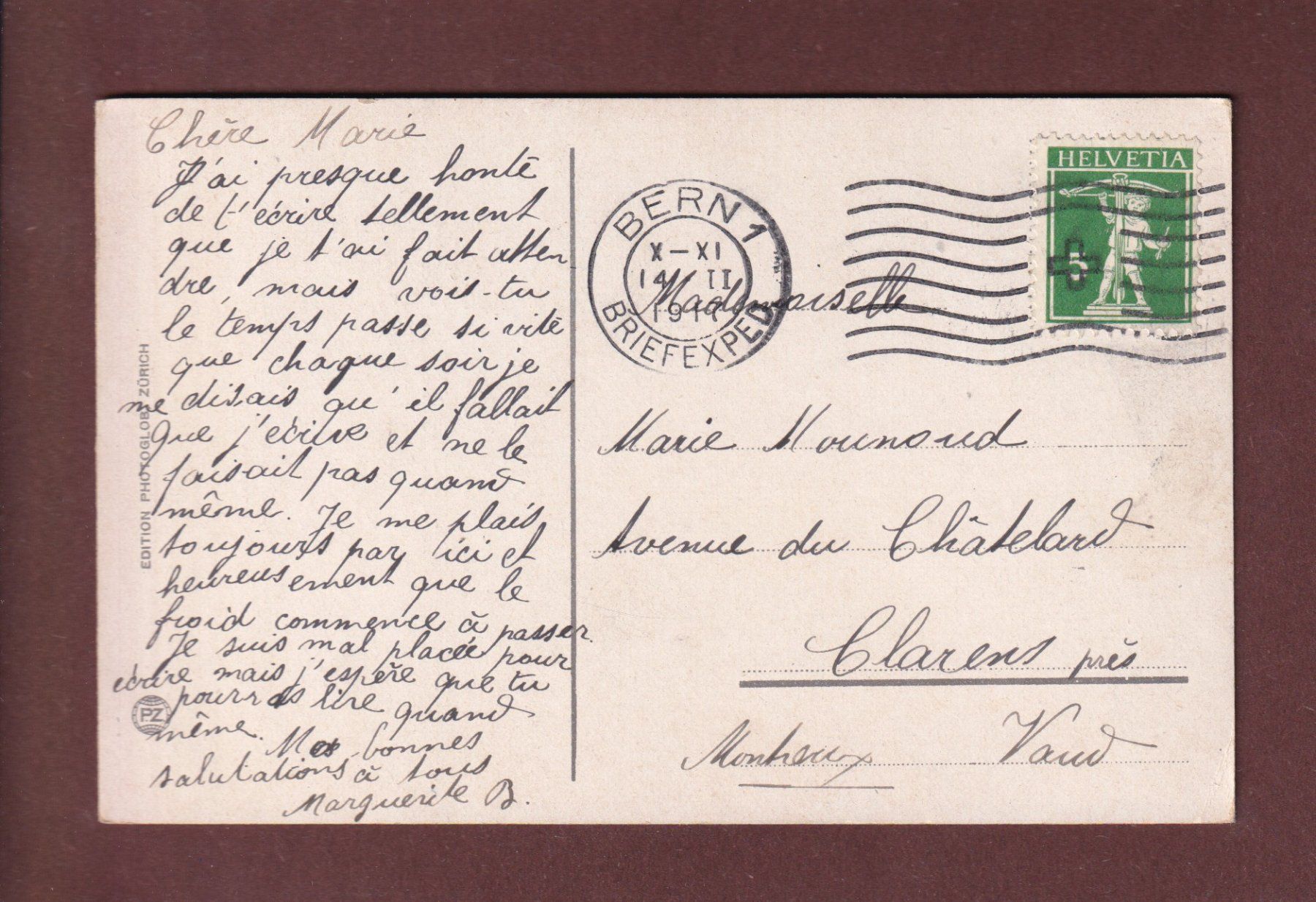 Cartoline postali: PAYSANS et CHEVRES - 1917 – Usato da Pully venduto da nicecards-shop 1
