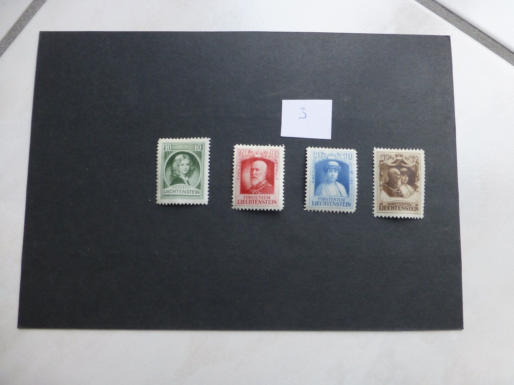 Tutti i francobolli: Liechtenstein 1929, Nr. 80-83, Postfrisch mit Falz – Usato da Bettlach venduto da 1saurer