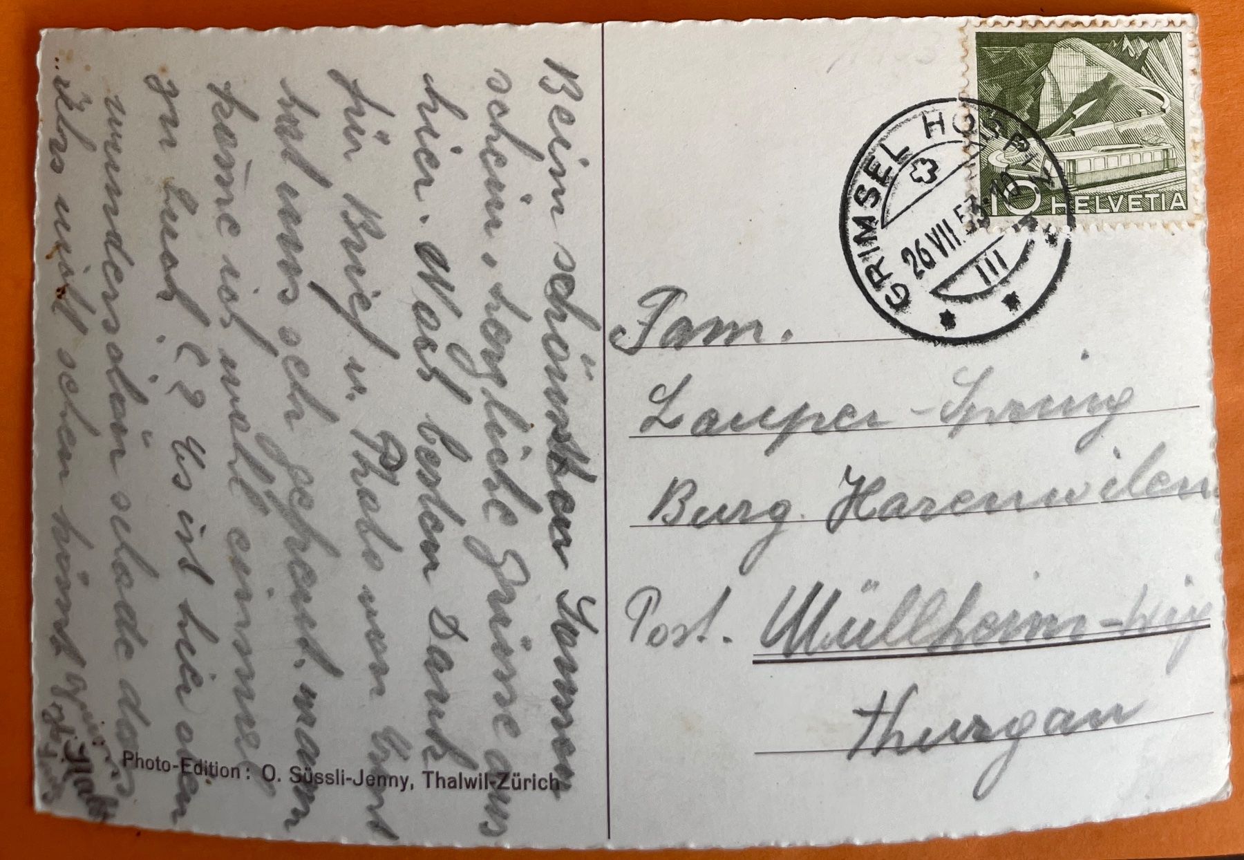 Cartoline postali: GRIMSEL-PASSHÖHE - RESTAURANT 1953 – Usato da Lutry venduto da Ediego 1