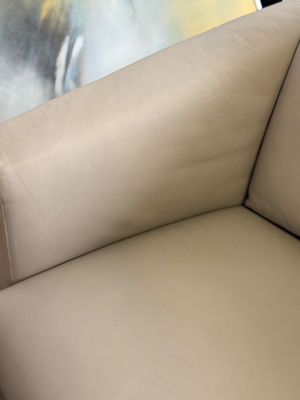 Intertime Fauteuils: Intertime Designer-Sessel – Echtleder, helles grau – D'occasion à Klingnau par Umweltklinik 4