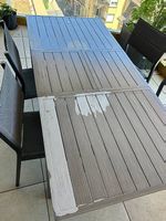Salon de jardin — table extensible + 6 chaises