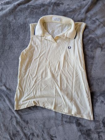 Polo sans manches Fred Perry jaune femme taille S bon état