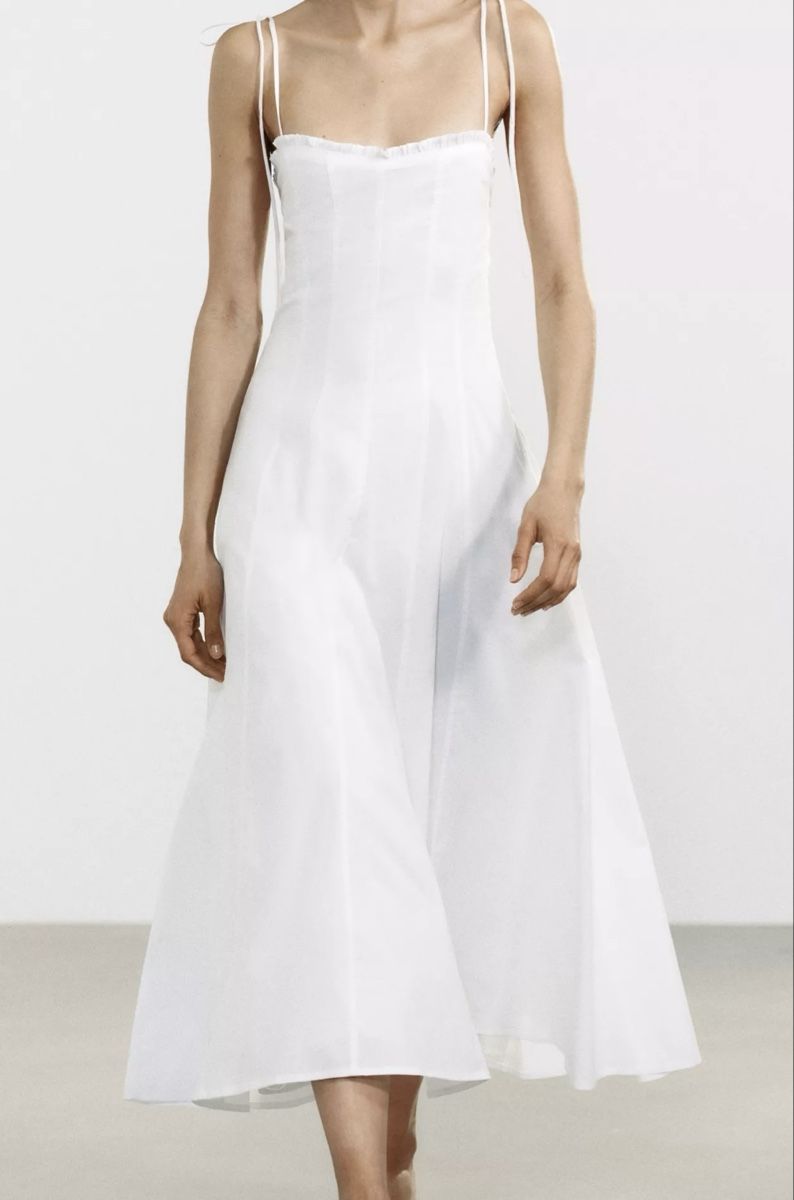 Vestiti: weißes Baumwollkleid M/robe en coton blanc M – Nuovo e nell'imballaggio originale da Veyras venduto da ValClasse 1