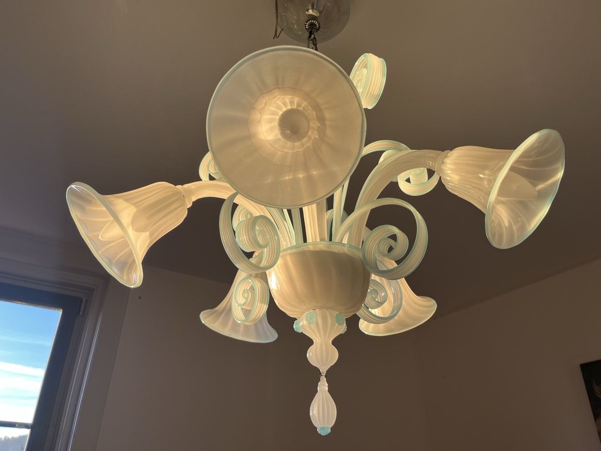 Lampadari & plafoniere: Mid Century Murano Glas Kronleuchter  – Usato da Bern venduto da fotolog111 8