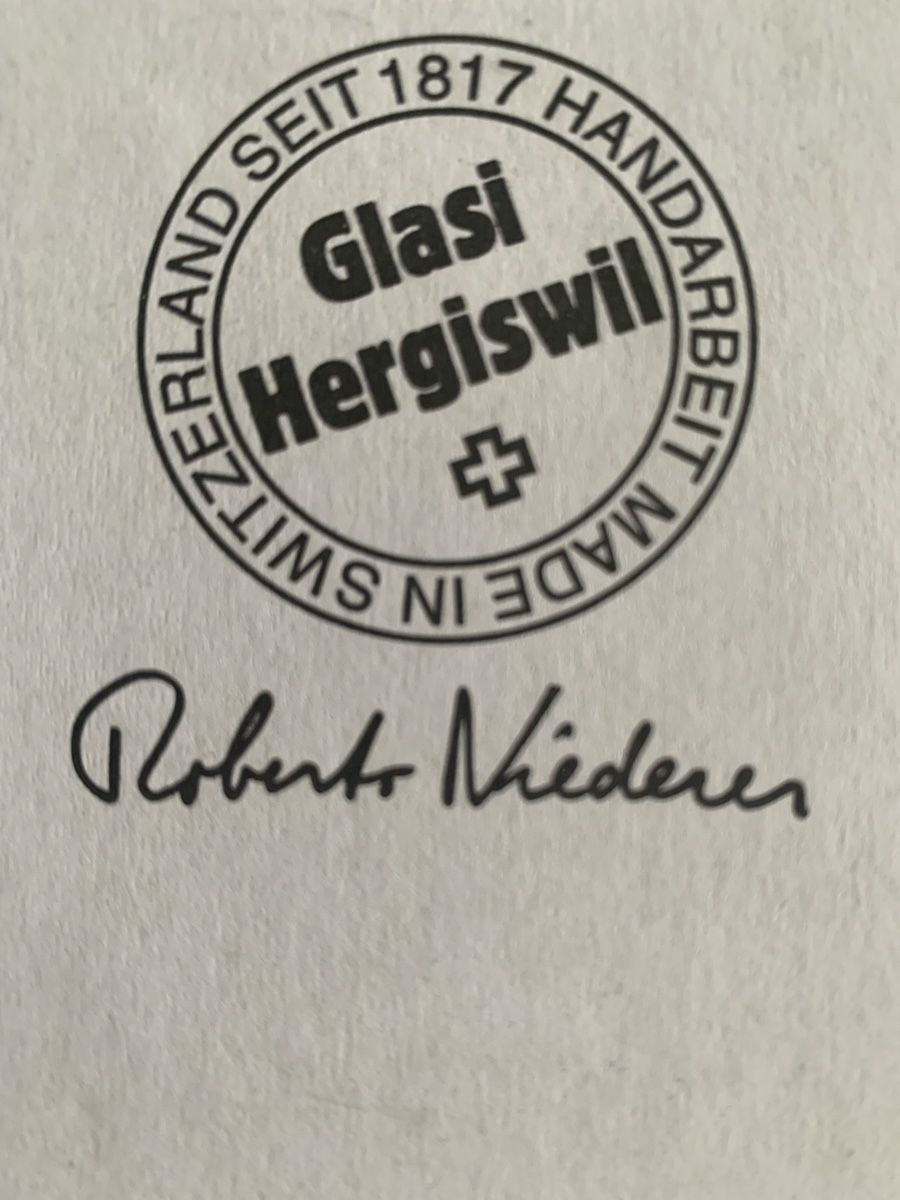 Glasi Hergiswil Piatti: Teller mit Wellenrand - Glasi Hergiswil – Usato da Bern venduto da Tresor1952 1