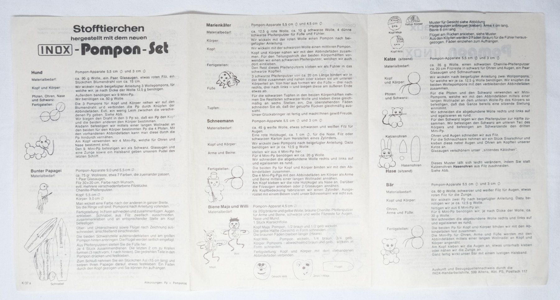 Kit bricolage: Pompon Set 4 Grössen, Pompons einfach Selbermachen – Usato da Zürich venduto da Melody2000 2
