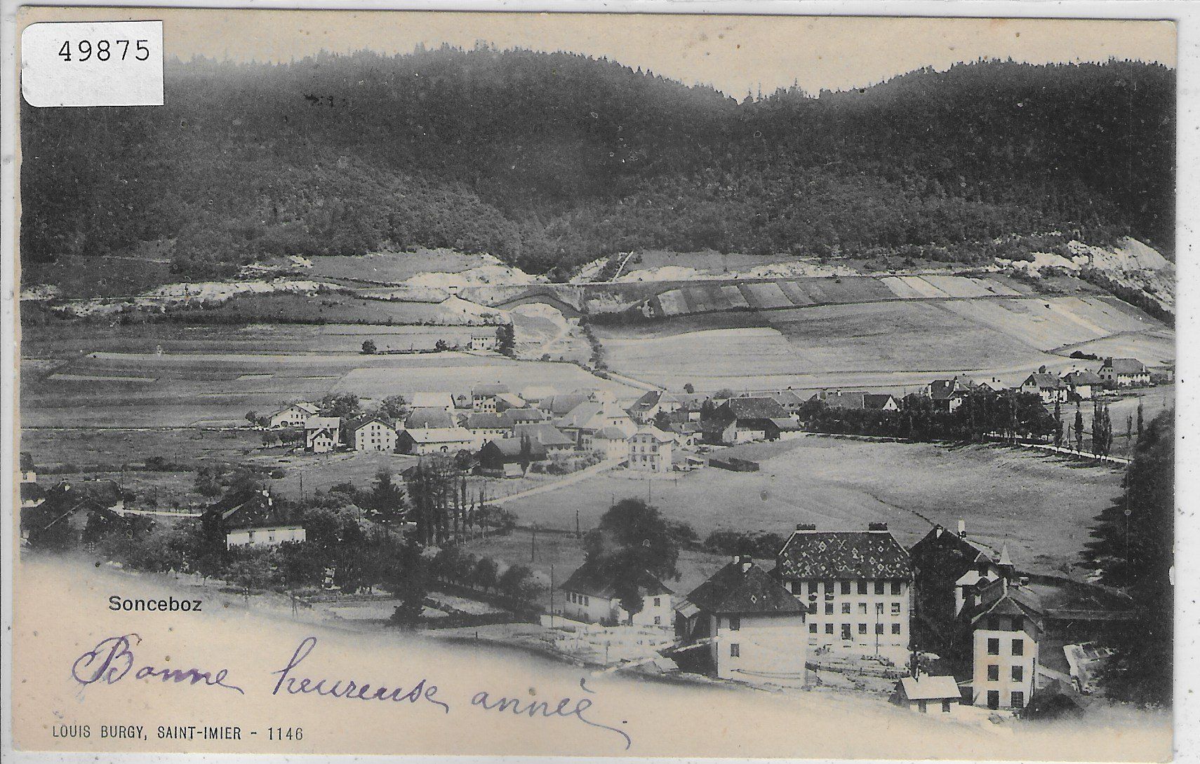 Cartes postales: Sonceboz - Vue generale - UPU 1900 – D'occasion à Ettingen par Kartenplanet