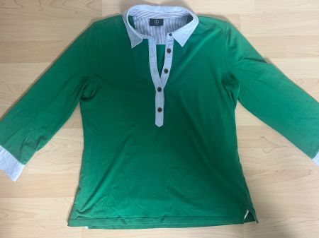 Bogner: Rugby-Shirt, Langarm-Polo, grasgrün, M, 38