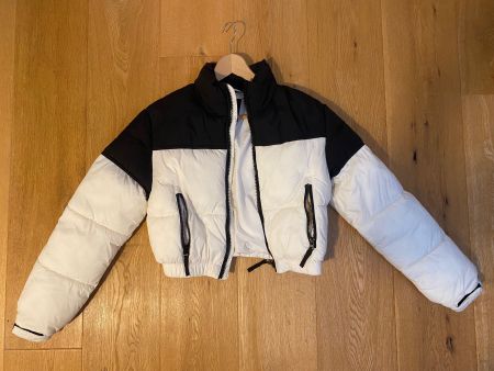 Tally Weijl Winterjacke Gr. XS Weiss/Schwarz