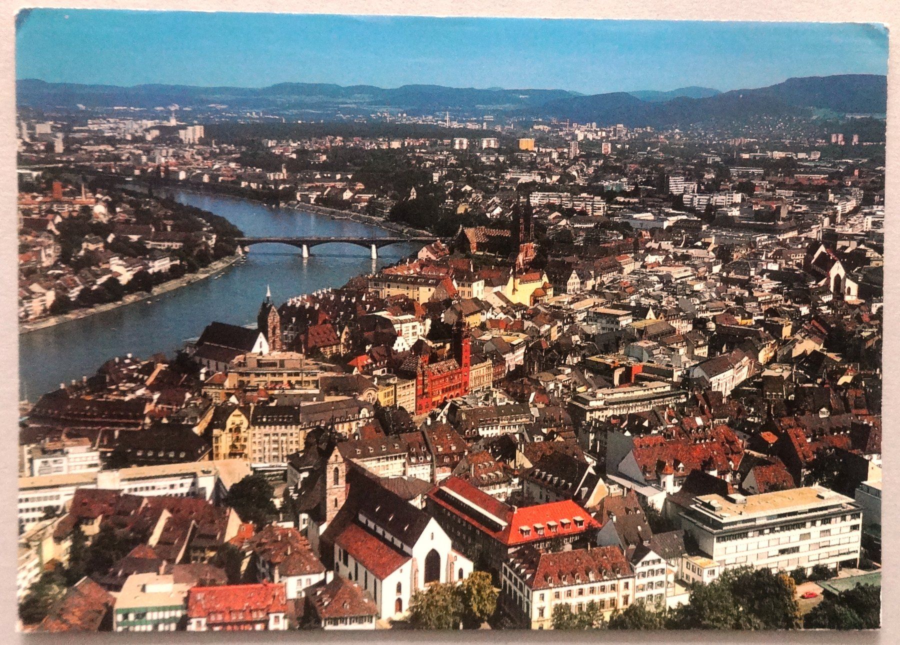 Ansichtskarten: Basel - Bâle, Flugaufnahme – Gebraucht aus Fétigny von Billy2miny