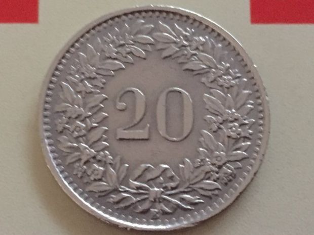 Tutti le monete: 20 Rappen 1955 ss+ – Usato da Elsau venduto da herbybay 1