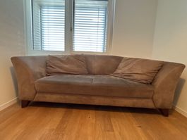 Sofa braun Stoffbezug 3-Sitzer gebraucht Ponsel