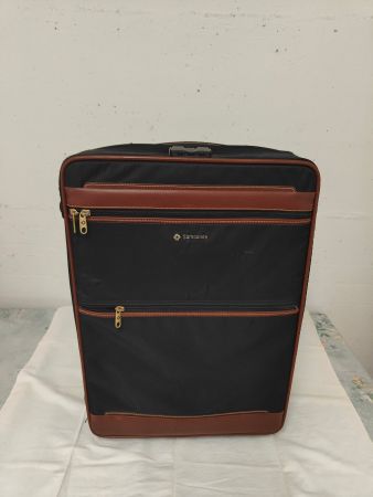 Original Samsonite Rollkoffer Schwarz / Braun Weichschale
