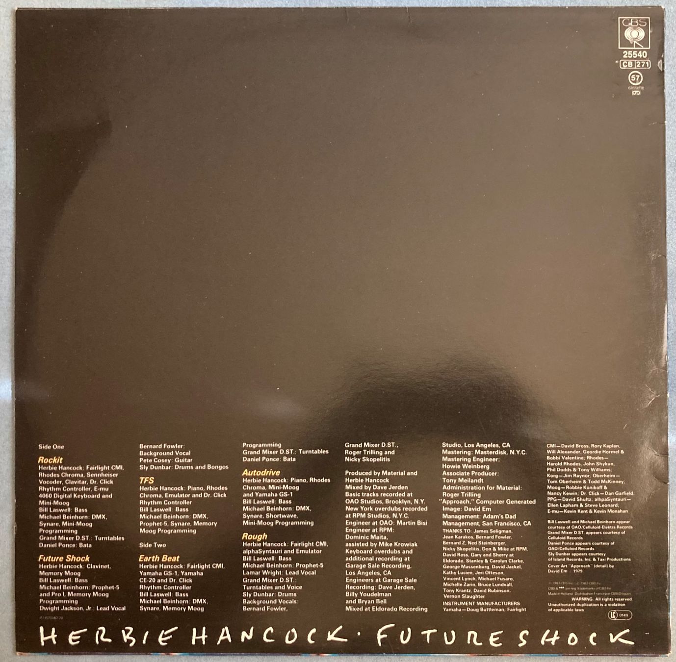 Dischi in vinile: HERBIE HANCOCK - FUTURE SHOCK – Usato da Poliez-Pittet venduto da Newtown-Records 1