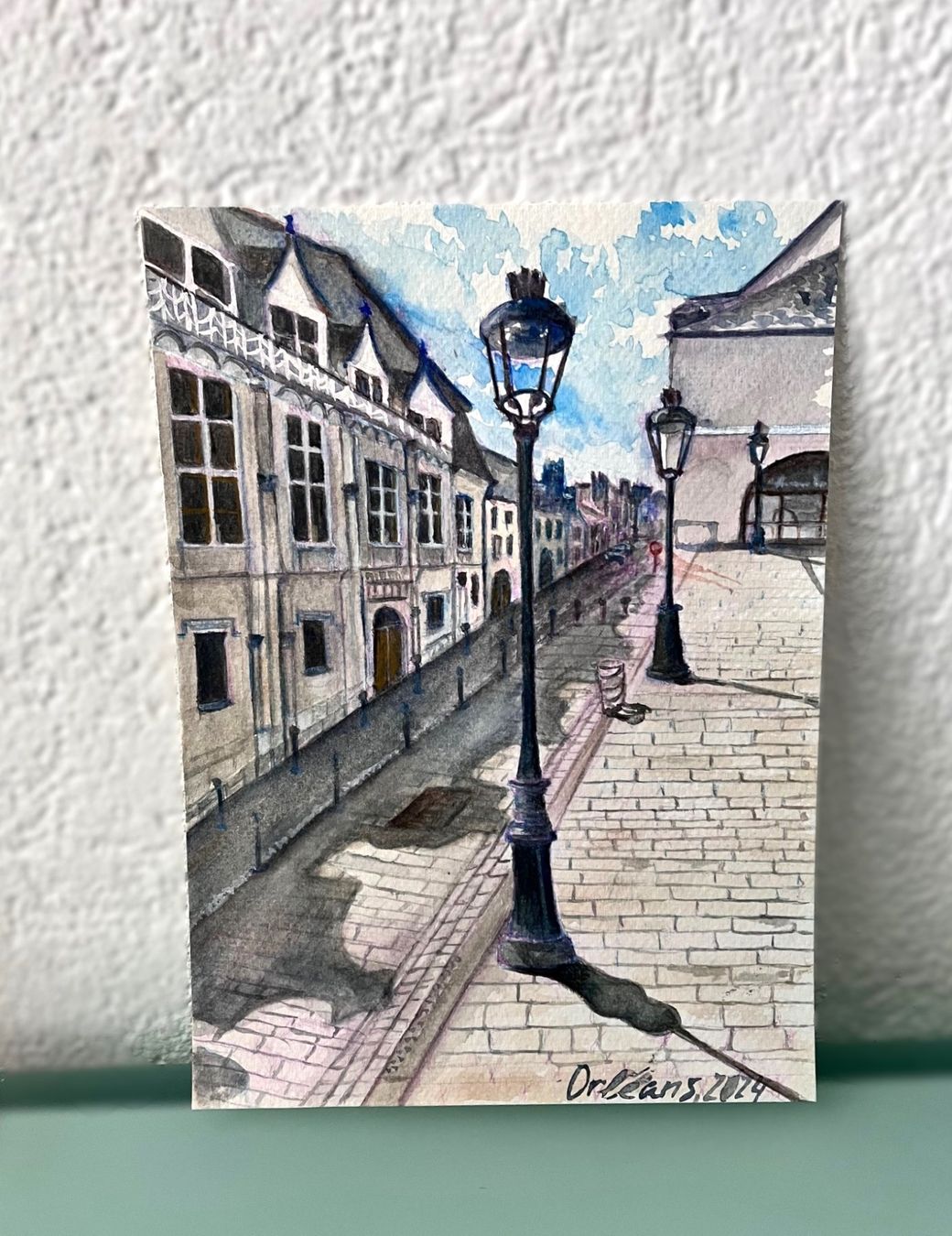 Dipinti: Aquarell "Orleans, Frankreich" handgemalt – Nuovo e nell'imballaggio originale da Laufen venduto da eichhorn15 1