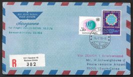 Erstflug Zürich - Séoul ab UNO Genf 14.7.1976