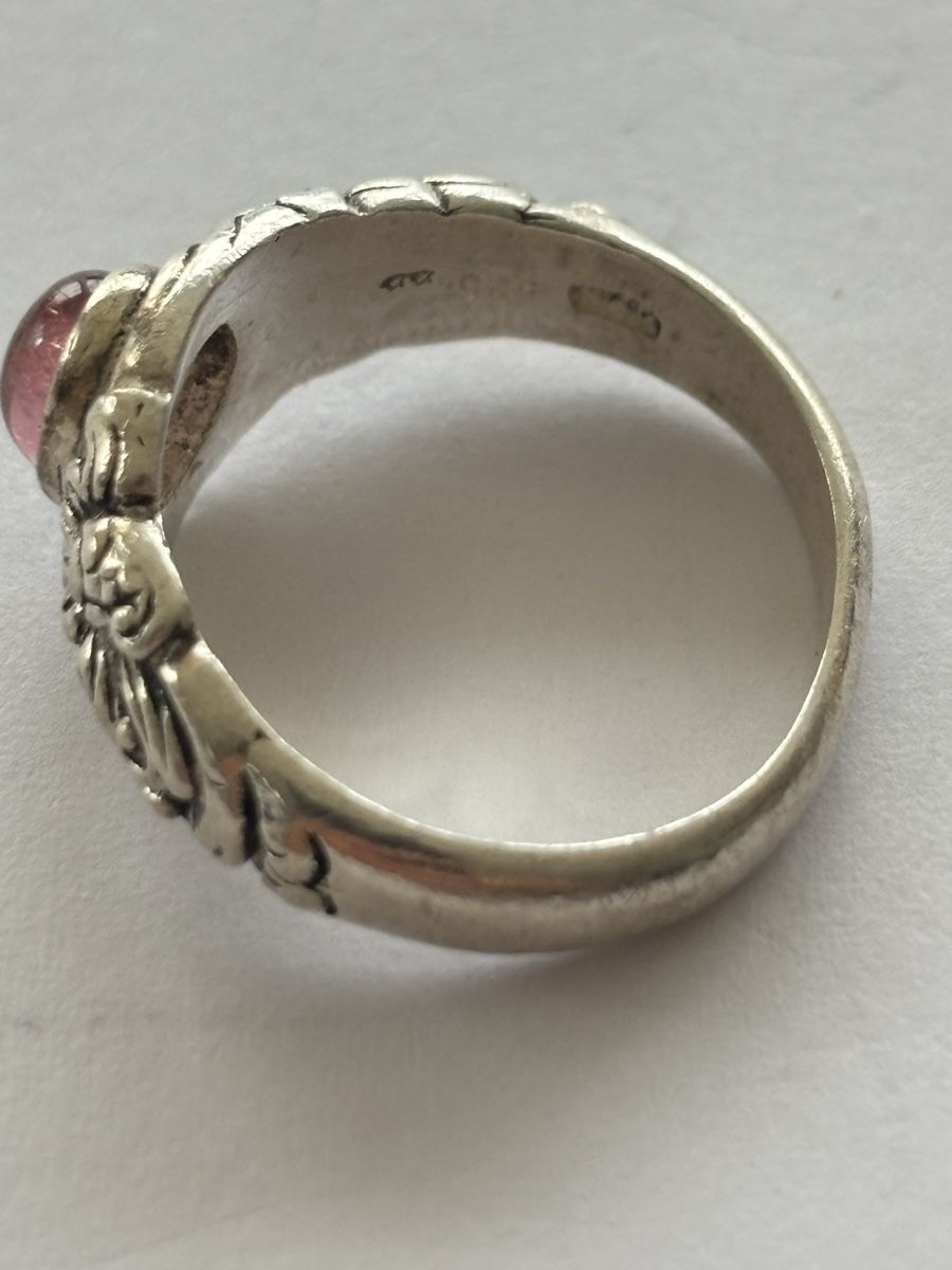 Anelli: Antiker Ring mit rosa Stein Silber 925 – Usato da Langnau am Albis venduto da flusspflege 5