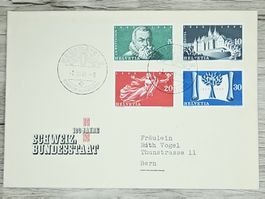 CL02 Enveloppe + Timbre Suisse 1948