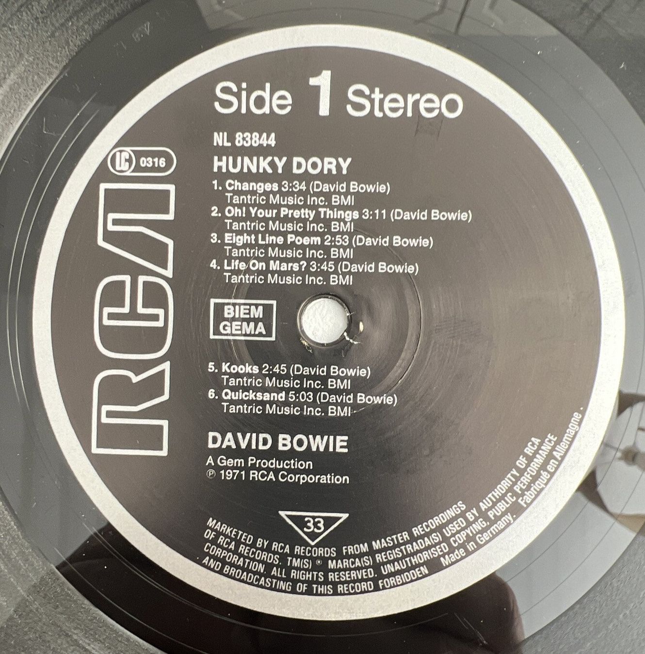 Schallplatten: David Bowie Hunky Dory – Gebraucht aus Thônex von lacomtessedesfees 3