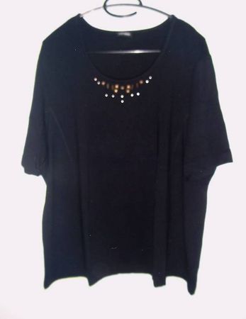 Elegantes Stretch-T-Shirt, Gr. 48, Schwarz * GERRY WEBER *