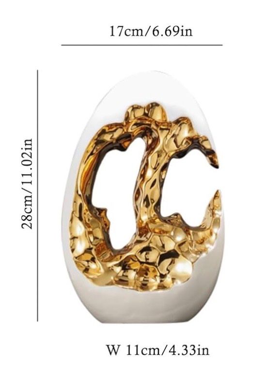 Sculture & Statue: Skeleton Carved Eggs Sculpture (weiss/gold) – Usato da Zürich venduto da plumita 7