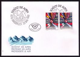 1992_831+Österreich_Gemeinschaftsausgabe CH-A_COMBO-FDC !